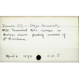 Dunedin City - Otago University
