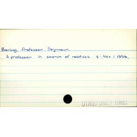 Barling, Professor Seymour.