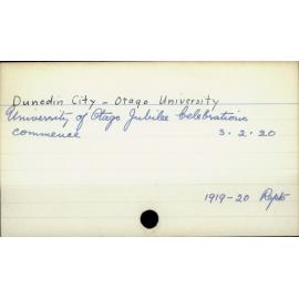 Dunedin City - Otago University