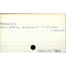 Barlow, Eric