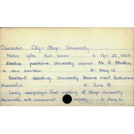 Dunedin City - Otago University