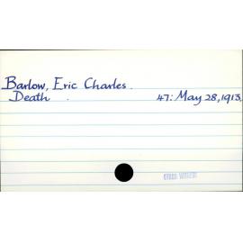 Barlow, Eric Charles