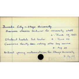 Dunedin City - Otago University