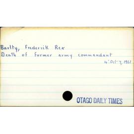Barlty, Frederick Rex