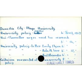 Dunedin City - Otago University