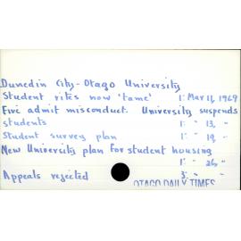 Dunedin City - Otago University
