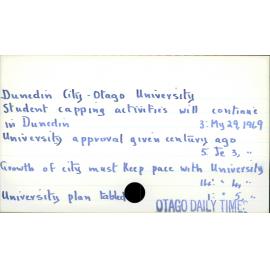 Dunedin City - Otago University