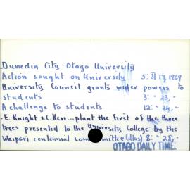 Dunedin City- Otago University 