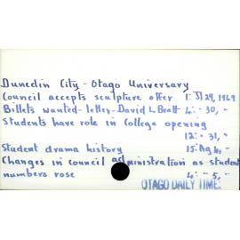 Dunedin City - Otago University