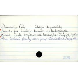Dunedin City - Otago University