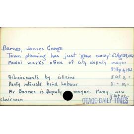 Barnes, James George