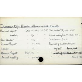 Dunedin City - Patients - Prisoners Aid Society