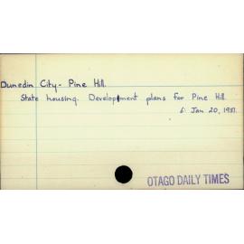 Dunedin City - Pine Hill.