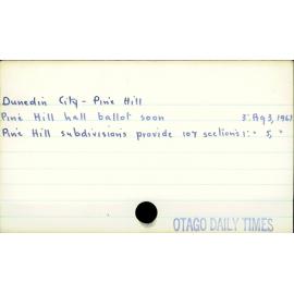 Dunedin City - Pine Hill