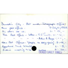 Dunedin City - Post offices