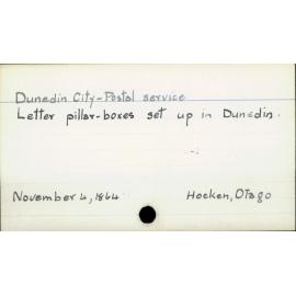 Dunedin City - Postal service