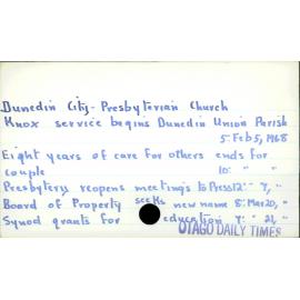 Dunedin City - Presbyterian Church