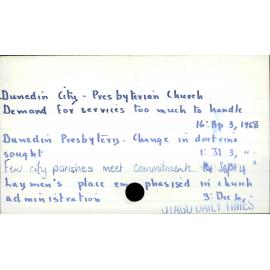 Dunedin City - Presbyterian Church