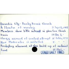 Dunedin City - Presbyterian Church