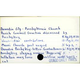 Dunedin City - Presbyterian Church