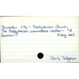 Dunedin City - Presbyterian Church