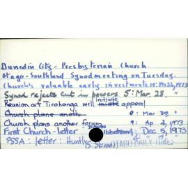 Dunedin City - Presbyterian Church