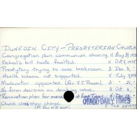 Dunedin City - Presbyterian Church