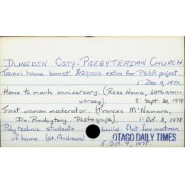 Dunedin City - Presbyterian Church