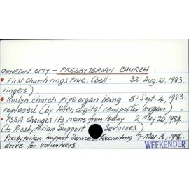 DUNEDIN CITY - PRESBYTERIAN CHURCH