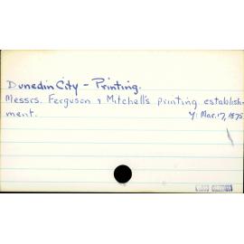 Dunedin City - Printing