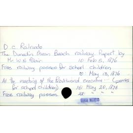 Dunedin City - Railroads