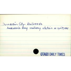Dunedin City - Railroads