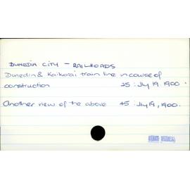 DUNEDIN CITY - RAILROADS