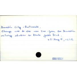 Dunedin City - Railroads