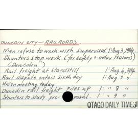 Dunedin City - Railroads