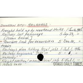 Dunedin City - Railroads