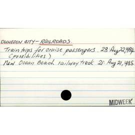 DUNEDIN CITY - RAILROADS.