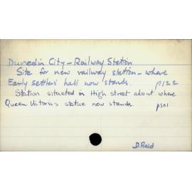 Dunedin City - Railway Station