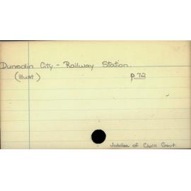 Dunedin City - Railway Station
