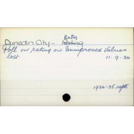 Dunedin City - Rates