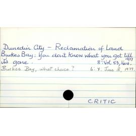 Dunedin City - Reclamation of Land