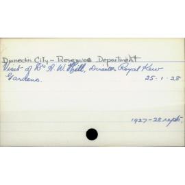 Dunedin City - Reserves Department