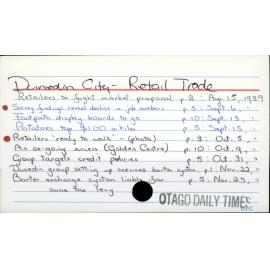 Dunedin City - Retail Trade