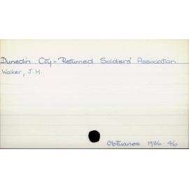 Dunedin City - Returned Soldiers' Association