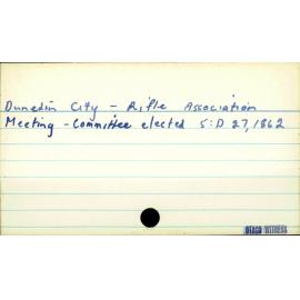 Dunedin City - Rifle Association