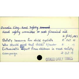 Dunedin City - Road Safety