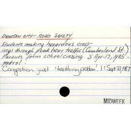 Dunedin City - Road safety