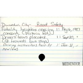 Dunedin City - Road Safety