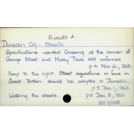 Dunedin City - Roads & Streets