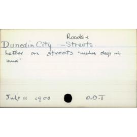 Dunedin City - Roads & Streets